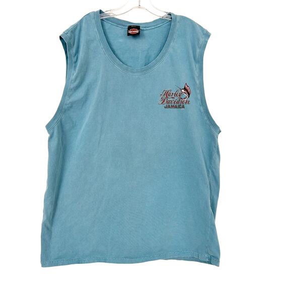 Harley Davidson Jamaica Blue Tank Top Sz XXL - Picture 8 of 8